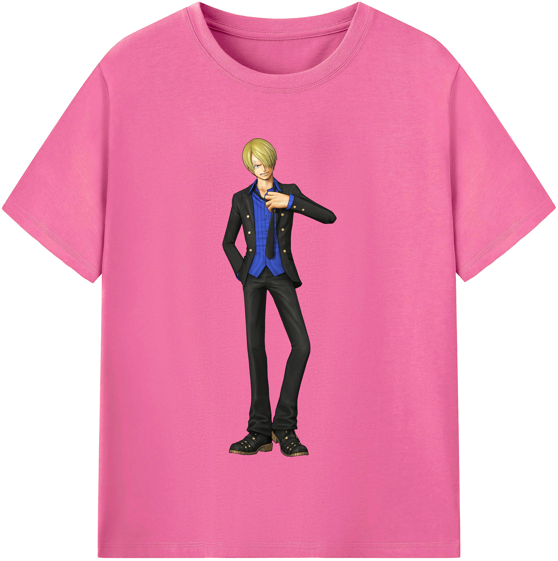 （画像用） ワンピース サンジ ONE PIECE Sanji レディースカジュアルプリントTシャツ（綿100％）